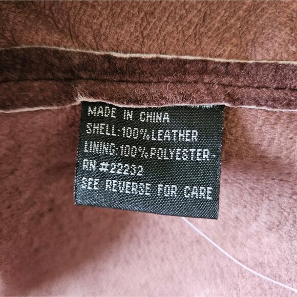 For Joseph Snap Front 100% Leather Western Cowgirl Mauve Shacket Size Large - Picture 11 of 12